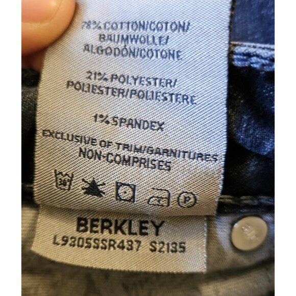 Silver Jeans Co Berkley Womens 31x34 Blue Thick White Stitching Lowrise - Picture 10 of 14